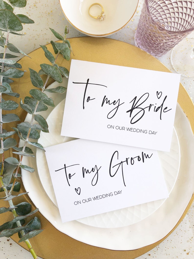 Card For Bride Card From Groom To Bride Card For Wedding Etsy