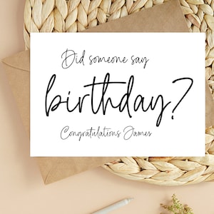 Personalized Happy Birthday Card, Bday For Him or Her Happy Birthday, Funny Keepsake Gift, Customized BirthdayGift For Family and Friends