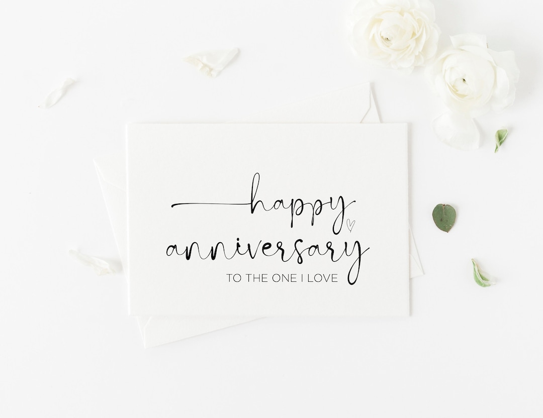 Happy Anniversary to the One I Love Card for Wife, First Anniversary ...