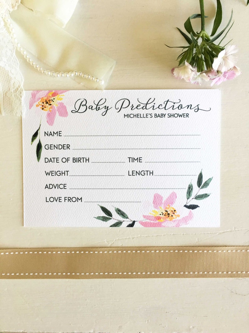 Baby Shower Prediction Cards Baby Prediction Card Baby Etsy Australia