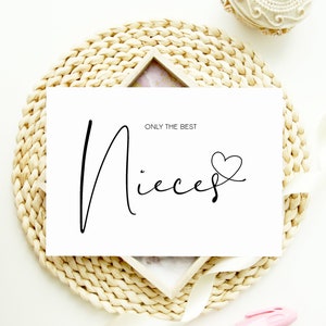 Faire-part de grossesse de la meilleure nièce, cartes de grossesse pour cousines, vous allez être promue future cousine, cadeau que vous attendez