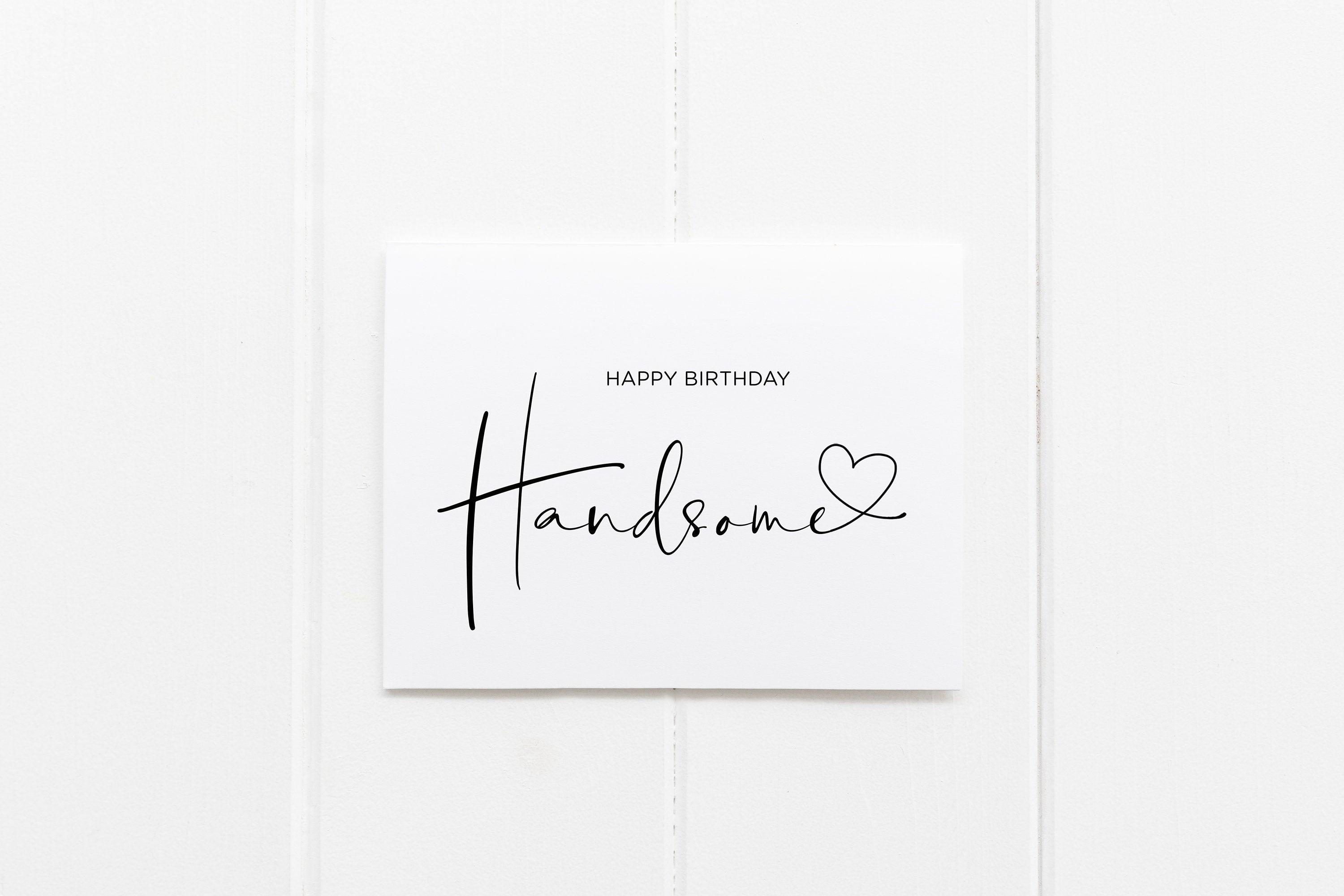 Happy Birthday Handsome Card Boyfriend Birthday Cards Etsy
