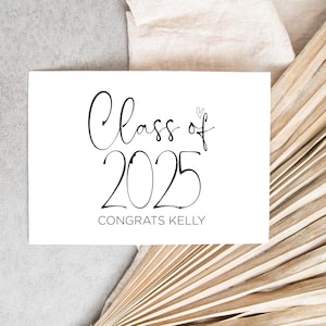 Personalised Congrats Grad, Congratulations on Your Graduation Card, Class of 2024, Happy Graduation Gift for Son Daughter, College Grad