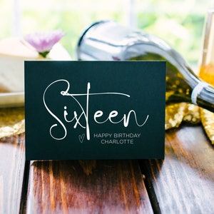 Personalized Sixteenth Birthday Card, 16th Bday, for Girl Boy Happy ...