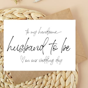 À ma carte de mariage de marié, de la mariée à la carte du marié, mari à être le jour du mariage, cadeau pour le futur marié, pour le marié de la femme, mariage moderne