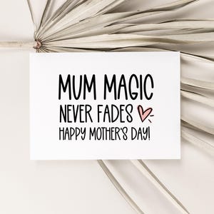 Mothers Day Gift, Cute Mum Magic Mom Love Card from Daughter, Funny Gifts from Husband for Wife, For Cool Mum from Kids, Keepsake Cards
