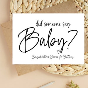 Personalisierte Glückwünsche zur neuen Babyschwangerschaft, süße Babykarte, Glückwunsch, dass Sie schwanger sind, für eine Freundin, werdende Mutter, werdendes Geschenk