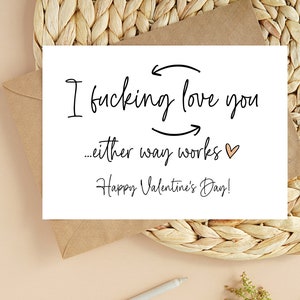 Lustige Valentinstagskarte für Freund, I Fu*king Love You-Karte für Ehefrau, V-Day-Karte für Freundin, I love You-Jubiläums-Liebeskarte für Erwachsene