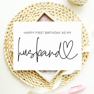 Carta per il compleanno del marito, primo compleanno come mio marito, carta dalla moglie, compleanno del marito, carta ti amo, anniversario, carte carine, cuore