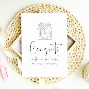 Felicitaciones, tarjeta de propietario de casa, regalo de inauguración de la casa, regalo de casa nueva, regalo de casa móvil, compra de un regalo de casa, de agente inmobiliario, cierre de casa