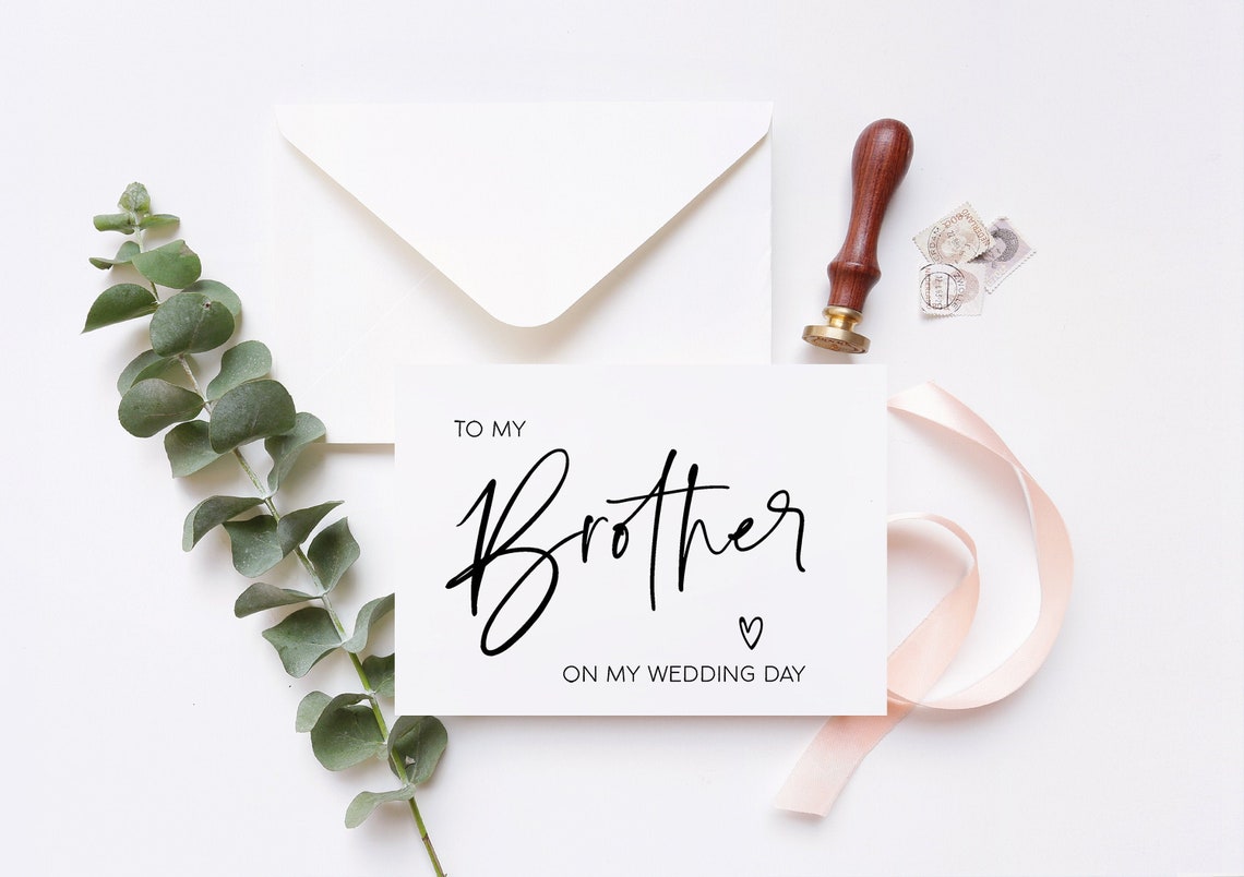 Brother Gift Bridal Party Gift To My Brother on My Wedding Etsy