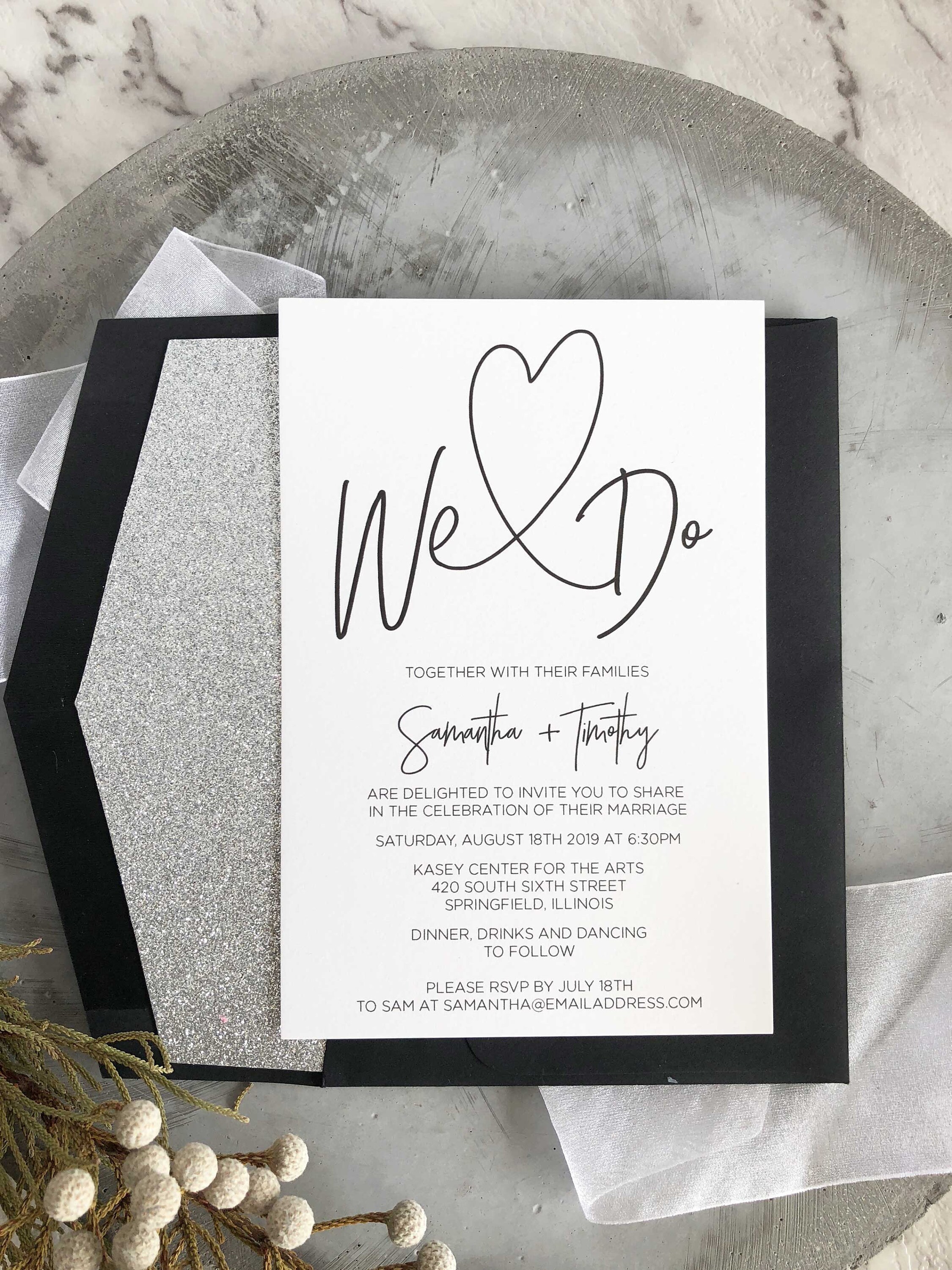 Printable Wedding Invitation We Do Template Downloadable - Etsy