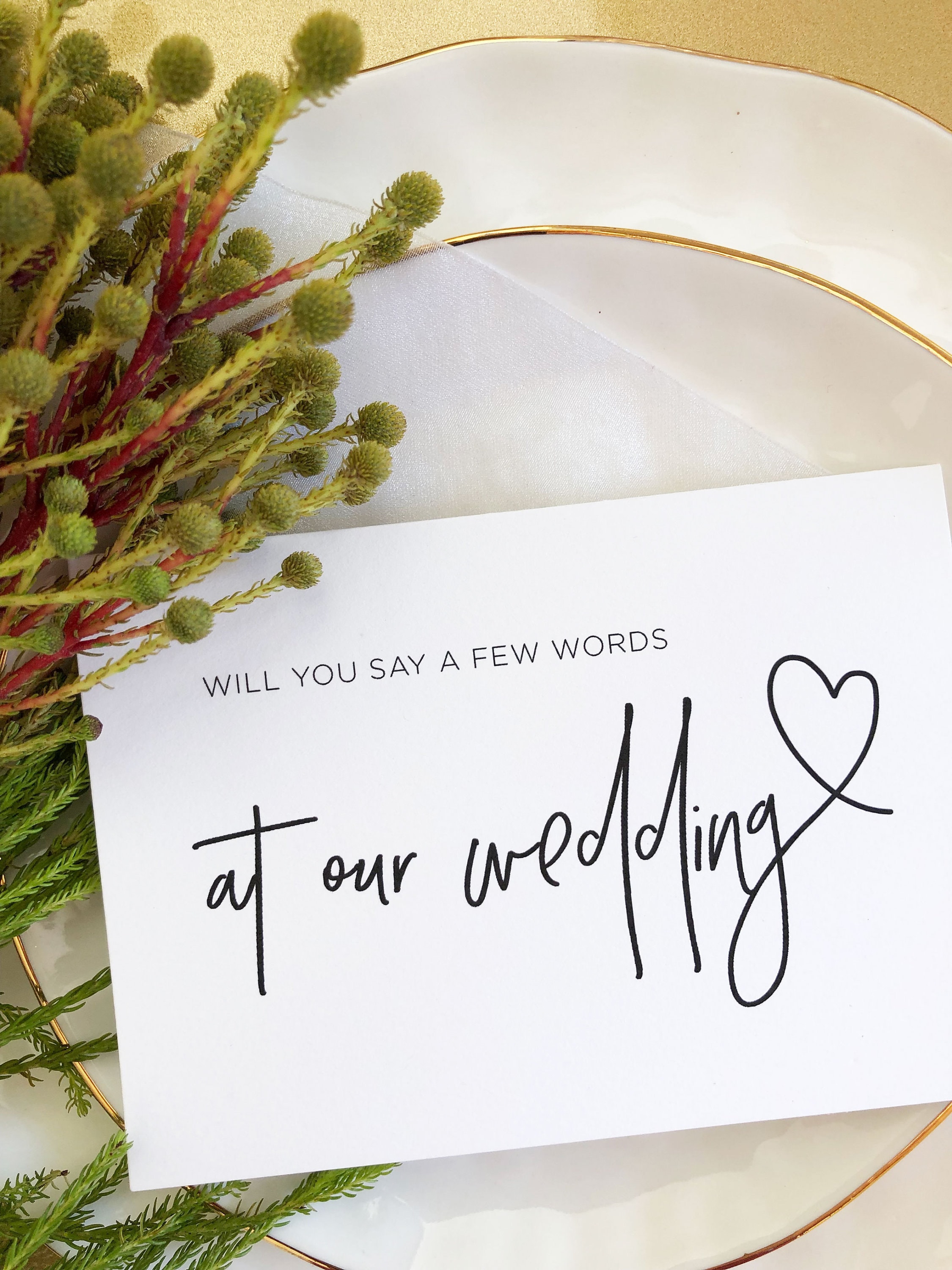 Will You Speak at Our Wedding Card Wedding Speech Request - Etsy