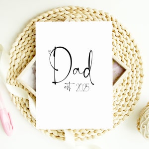 Bonne première fête des pères à être, carte de papa, papa a établi un nouveau papa de la fête des pères de la famille, joli cadeau de fête des pères, cadeaux simples de bébé