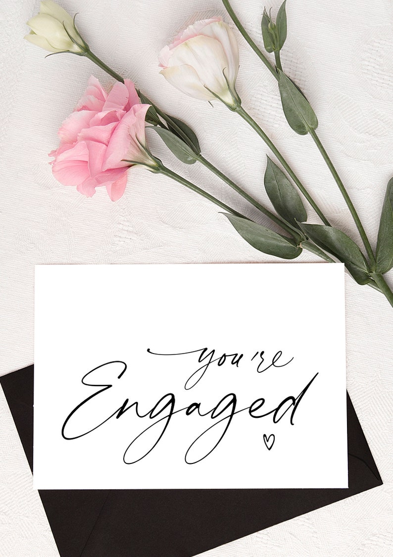 Engagement Congratulations Wedding Card You're Engaged - Etsy