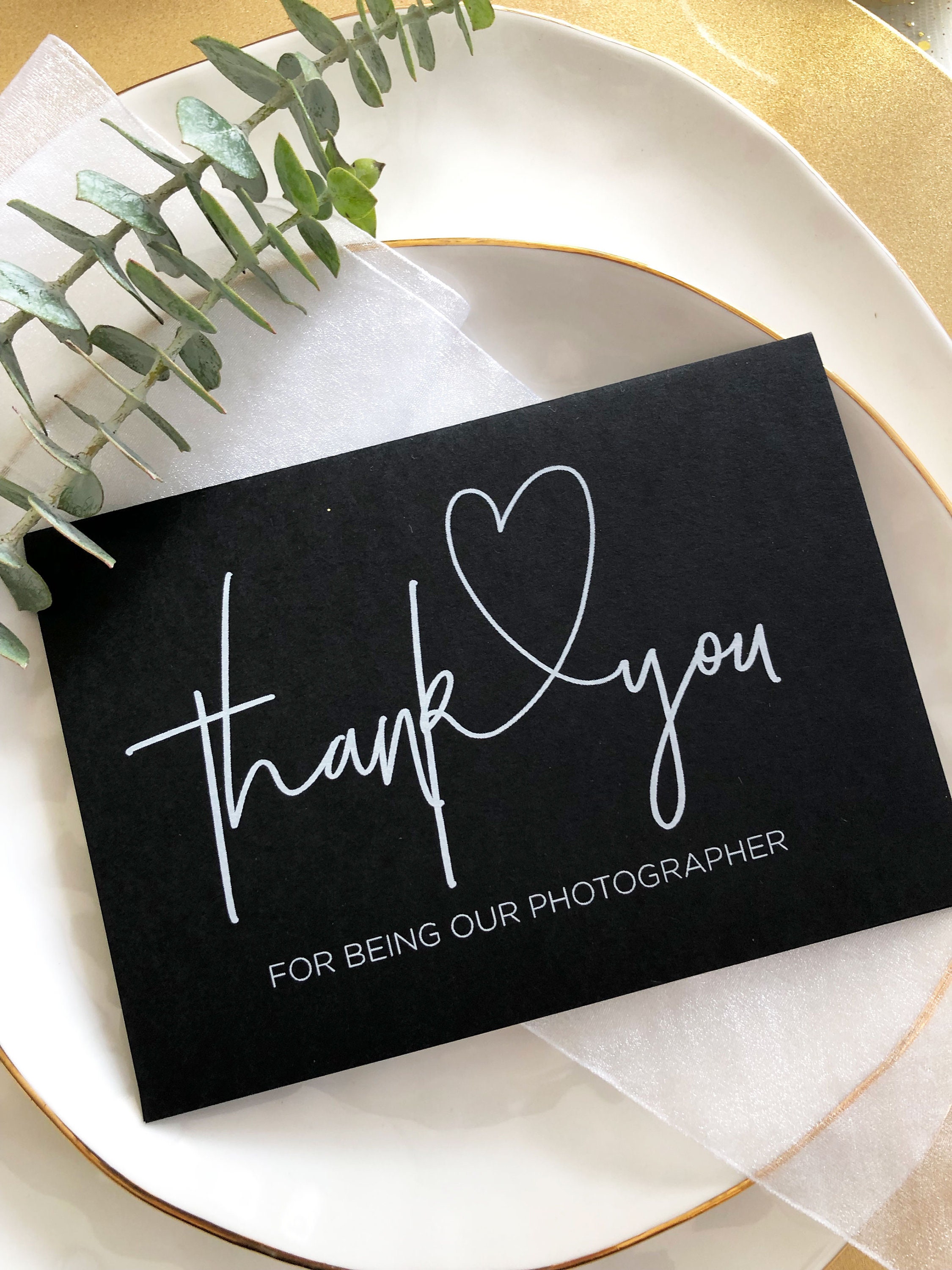 Black And White Thank You For Being Our Photographer Wedding Etsy Hong Kong
