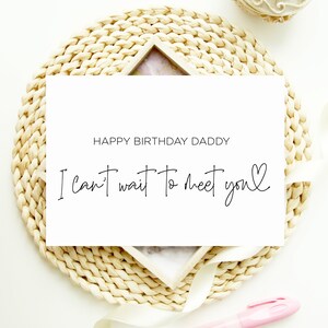 Feliz aniversário, papai, cartão da barriguinha do bebê, cartão do novo pai, cartão do dia de aniversário do papai, cartão de gravidez, presente do pai, cartões fofos, coração