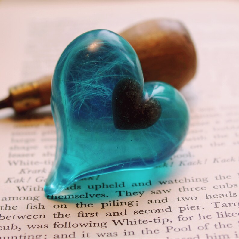 Resin Keepsake Heart Paperweight Custom Memorial Heart Etsy