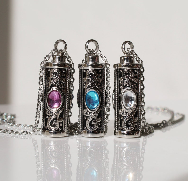 Cylinder Memorial Keepsake Necklace Urn Necklace For Human Ashes Urn Necklace Ashes Memorial Pet Urn Memorial Gift image 1