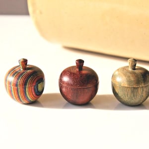 Small Wooden Apple Urn: Keepsake Memorial