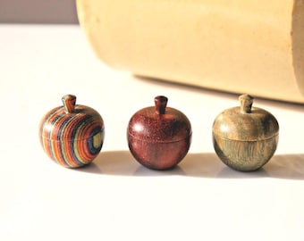 Small Wooden Apple Urn: Keepsake Memorial