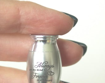 Mini Stainless Steel Keepsake Urn: Pet/Human Ashes, Memorial Gift