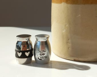 Small Heart Urn: Stainless Steel Ashes Keepsake (0.98 inch)