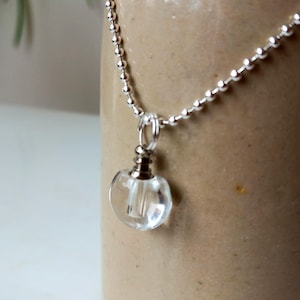 Litet glasurnhalsband • Askminne, kedja i rostfritt stål