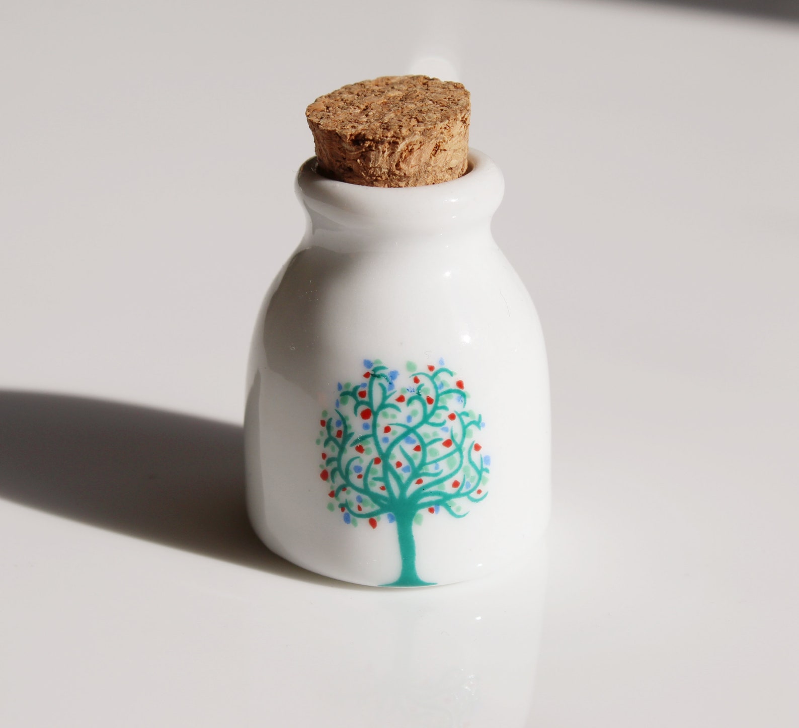 Small Ceramic Urn With Cork Top Ceramic Mini Urn Ashes Etsy