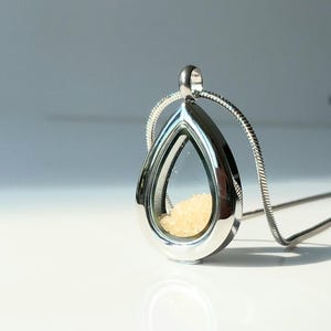 Teardrop Urn Necklace: Stainless Steel Keepsake Pendant, Cremation Jewelry