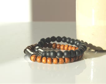 Wooden Bead Urn Bracelet: Keepsake Memorial Ash Holder