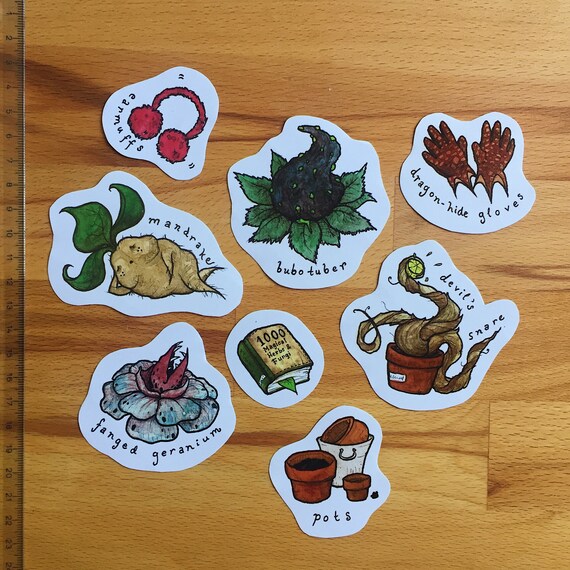 Herbology Sticker Set Hogwarts Harry Potter Stickers | Etsy