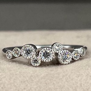 18kt white GOLD ring with natural DIAMONDS, diamond ring, light ring, 18kt gold, jewelry, fine jewelry, eternity ring, gift ideas for woman