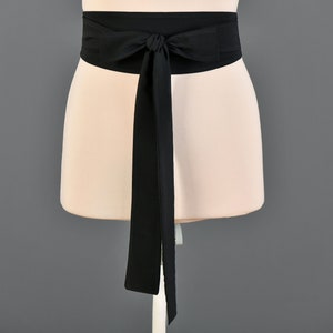 Black Obi Belt, Sash Corset, Wide Wrap Belt, Black