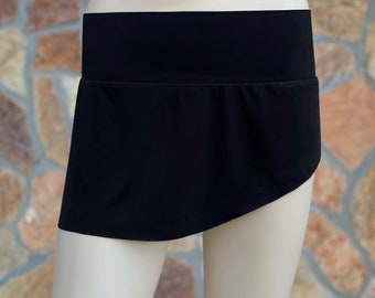 Asymmetrische leggings, rok, shirtverlenger, bedekkende rok, taillewarmer, rok voor leggings, rugwarmer, yoga-gelaagdheid