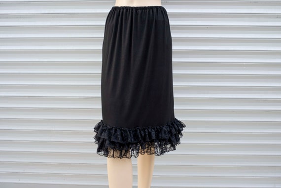 Skirt Extender Slip Dress Extender Slip Black WITH LENGTH OPTION Etsy Canada
