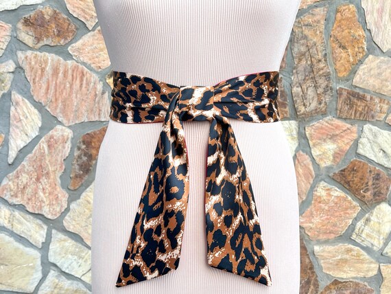 ANIMAL PRINT SASH BELT Leopard Belt Leopard Print Sash 3 main image 4