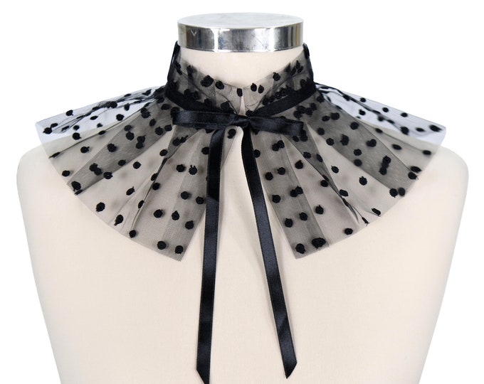 Abnehmbarer Chiffon Jabot-Kragen – Vintage Rüschen-Look Für Damen (mittelalterlicher Style)