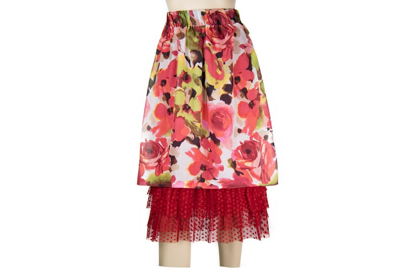 Red Polka Dot Lace Long Skirt Extender Slip Dress Extender Etsy