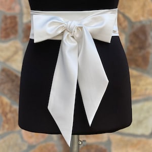 Plus Size Ivory Sash, Solid Ivory Sash Belt, Wedding Dress Sash, Dress Sash, Cocktail Dress Belt, Bridesmaid Sash, Ivory, COLOR OPTION