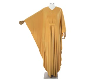 Mustard yellow kaftan maxi dress,caftan dress,plus size maxi dress -COLOR OPTION