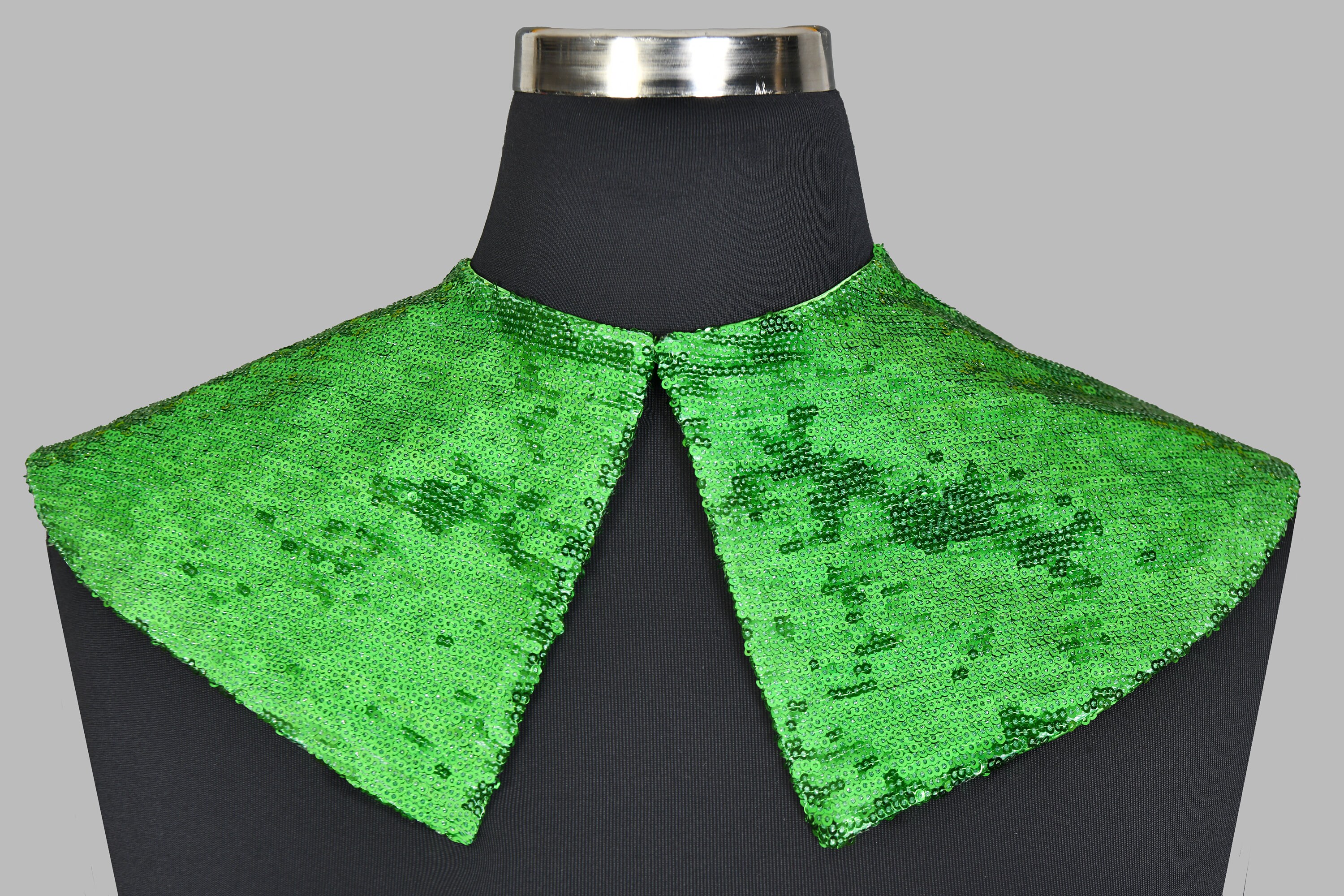 Big Chunky Pointed Shape Collar Necklace With Sequins Detachable ...