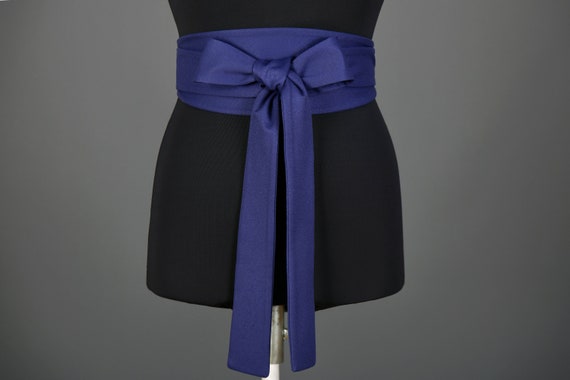 Navy Blue Obi Belt, Sash Corset, Wide Wrap Belt, - Etsy display picture 1