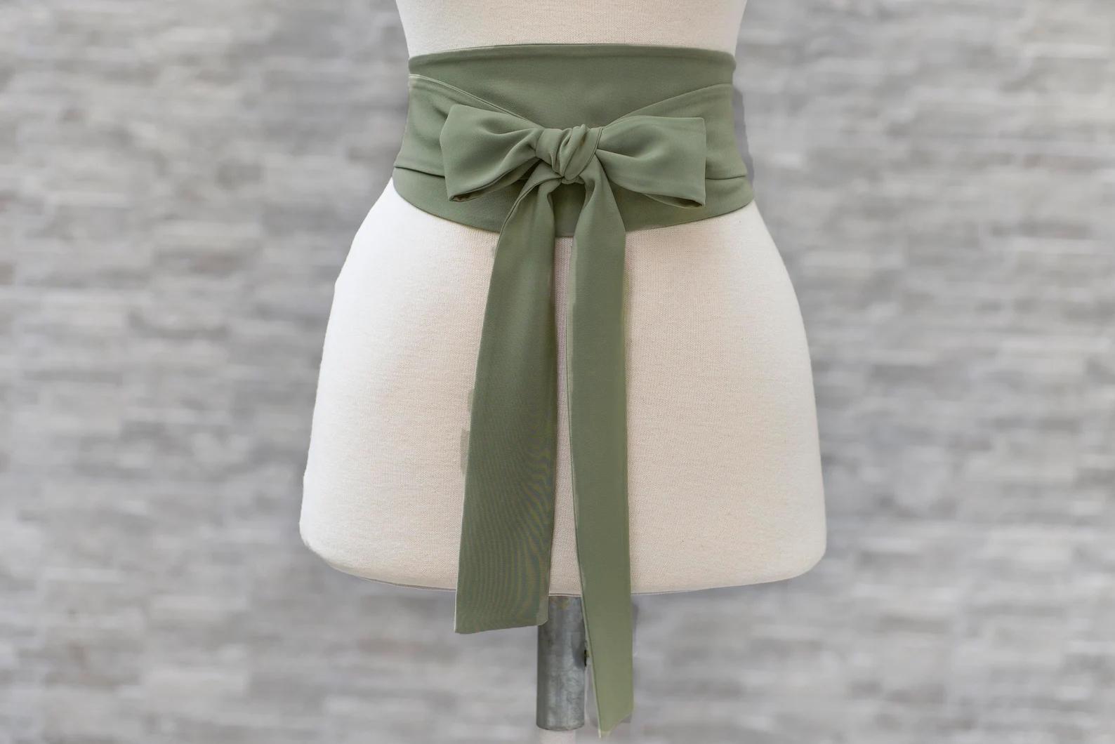 Olive Green Obi Belt - Etsy Ireland