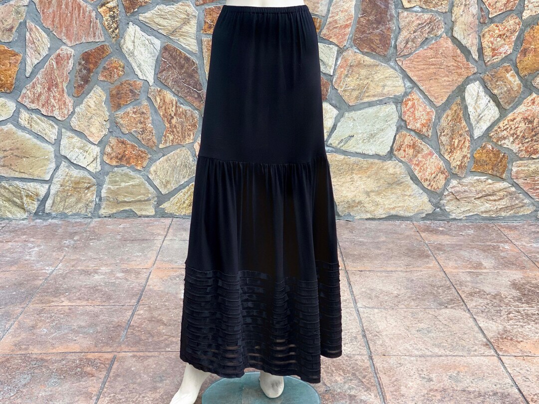 Skirt Extender Slip, Dress Extender Slip, Black WITH LENGTH OPTION Etsy