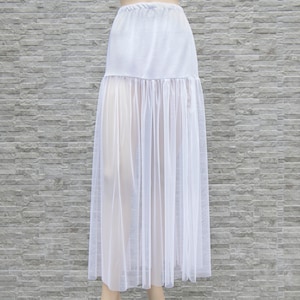 Classic Bridal Petticoat with no Hoops,TulleSkirt Extender Slip - WITH LENGTH OPTION
