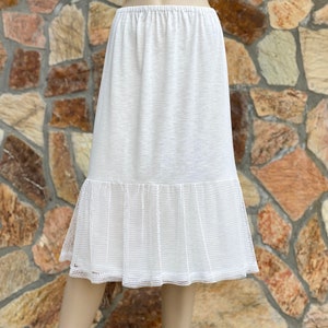 Non Sheer Skirt Dress Extender, Lace Skirt Extender Slip, Dress Extender Slip - WITH LENGTH OPTION