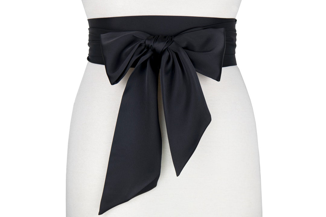 1890s Victorian Black Silk Sash Belt – makky