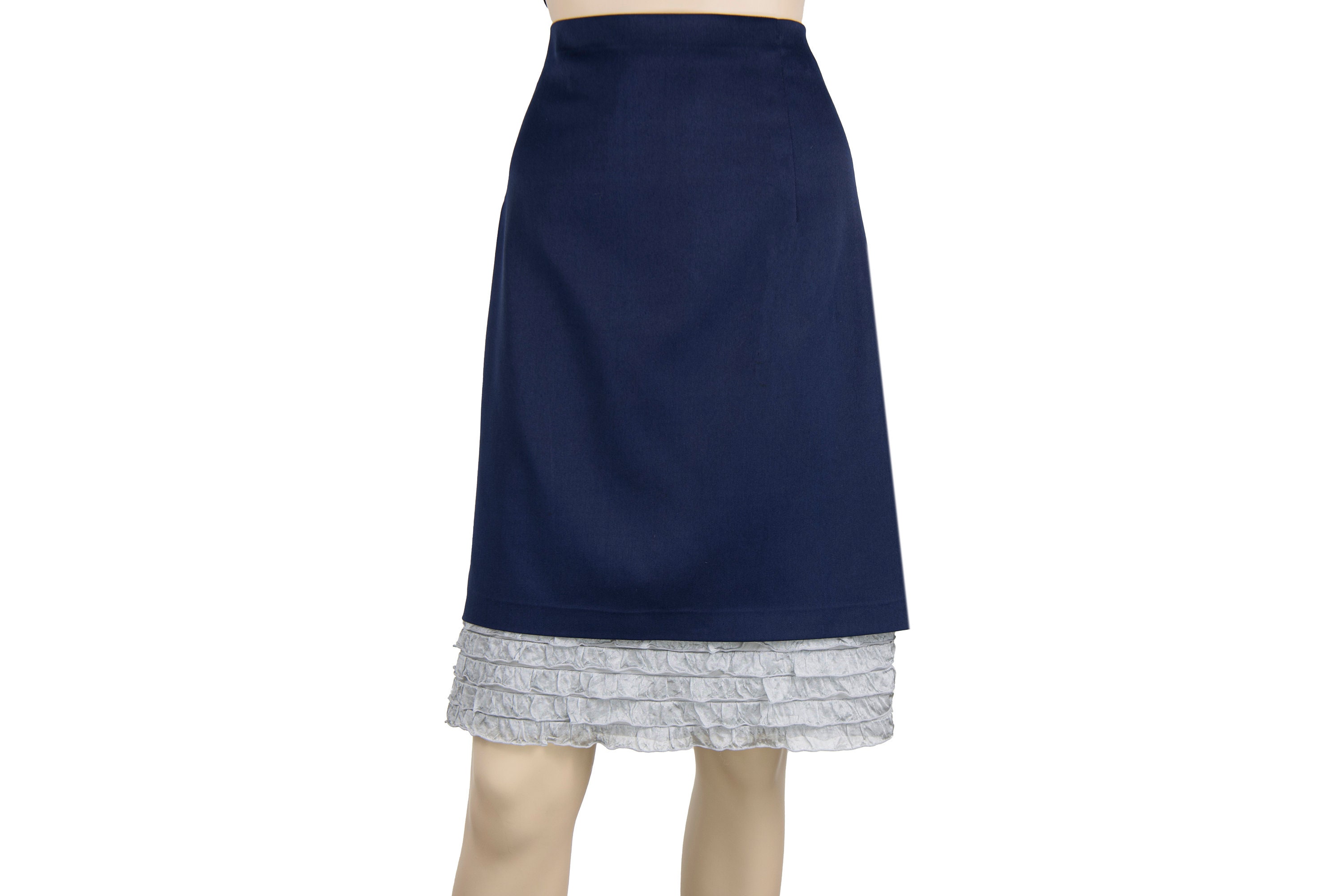 Grey Ruffled Tiered Skirt Extender Slip Dress Extender Slip Lace Top Shirt Extender Gray WITH LENGTH OPTION Etsy