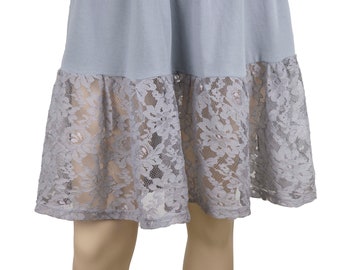 Grey Lace Skirt Extender Slip dress Extender Slip WITH LENGTH OPTION Etsy